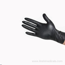 Factory Direct Selling Black Orange Diamond Texture Nitrile Gloves Powder Free gloves nitrile